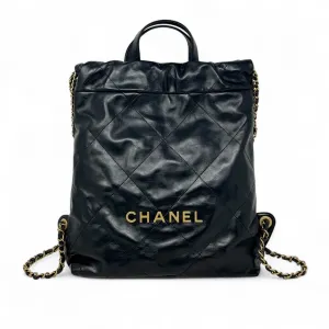 Chanel Black 22 Backpack