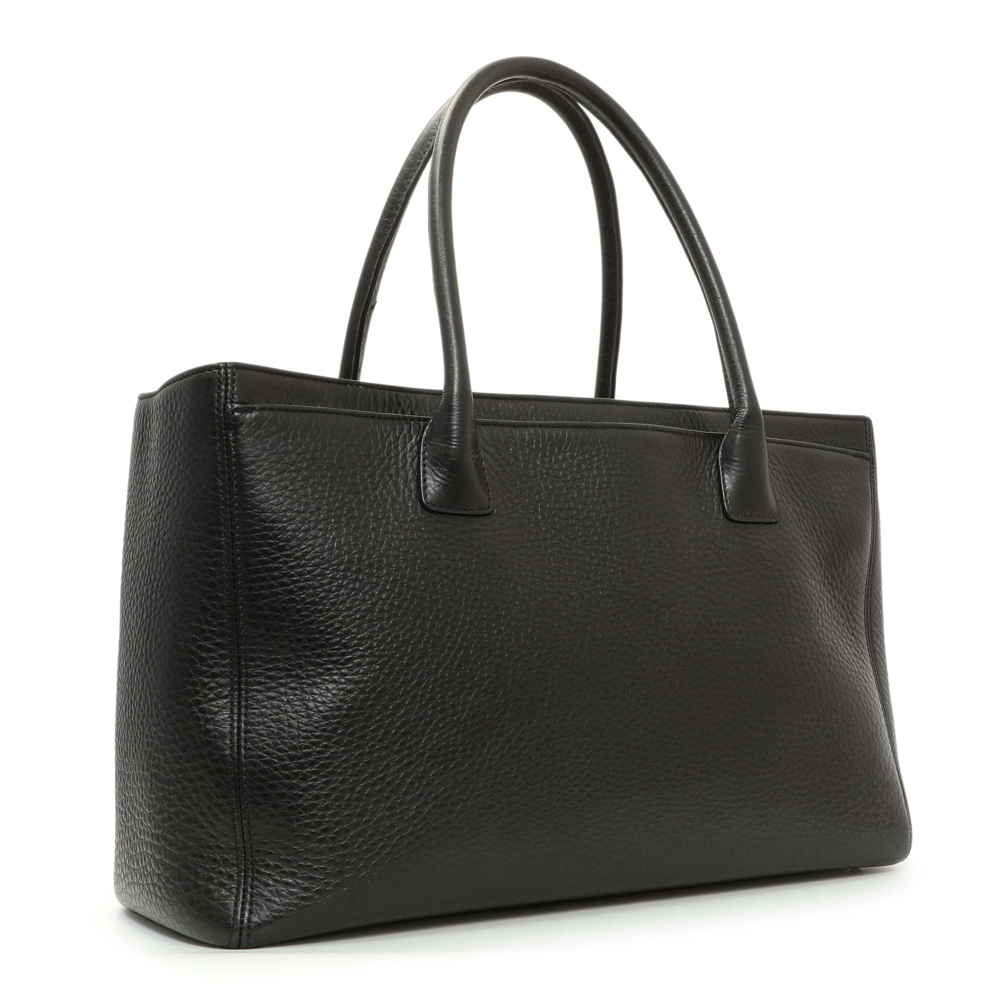 Chanel Black Calfskin Cerf Executive Shopper Tote