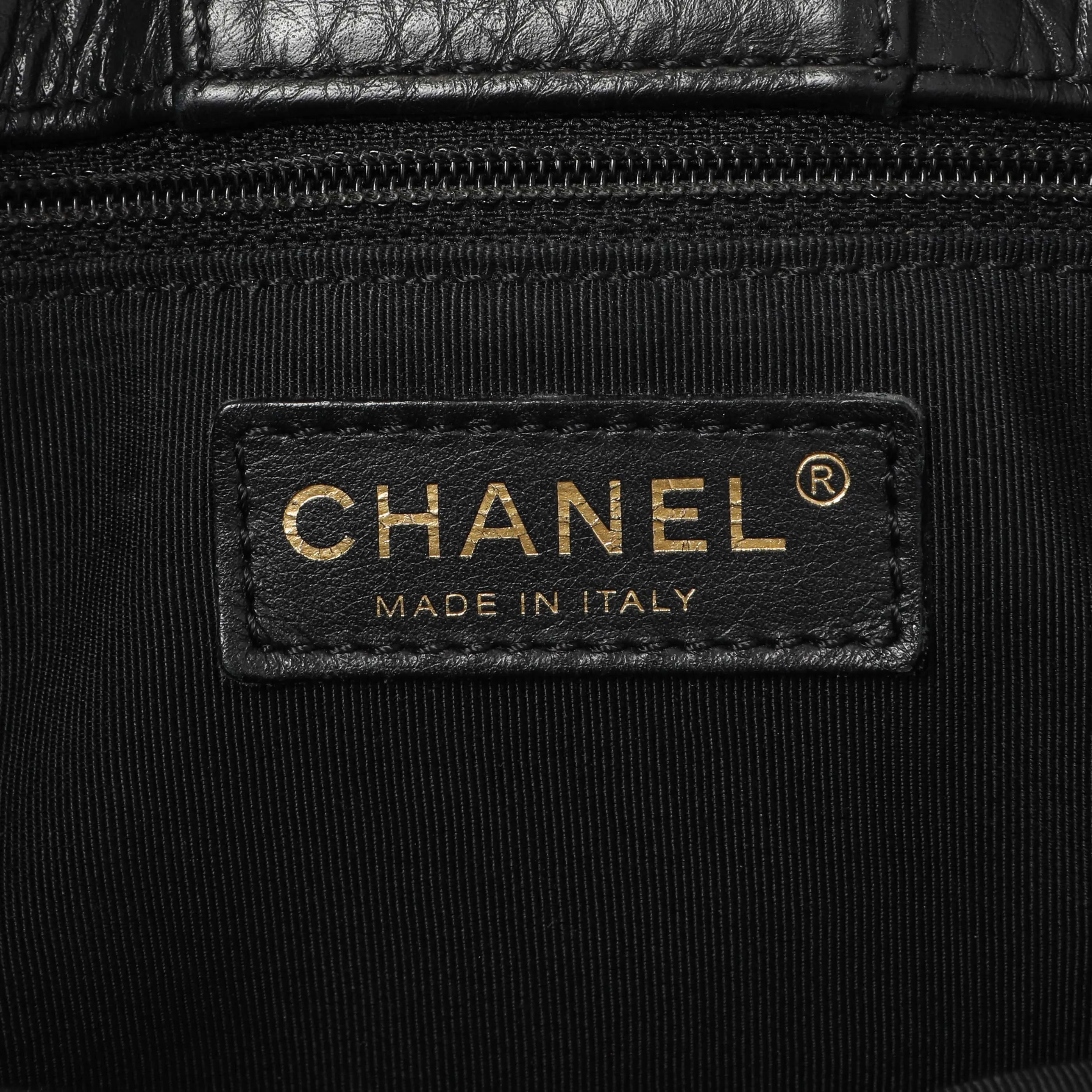 Chanel Black Calfskin Cerf Executive Shopper Tote