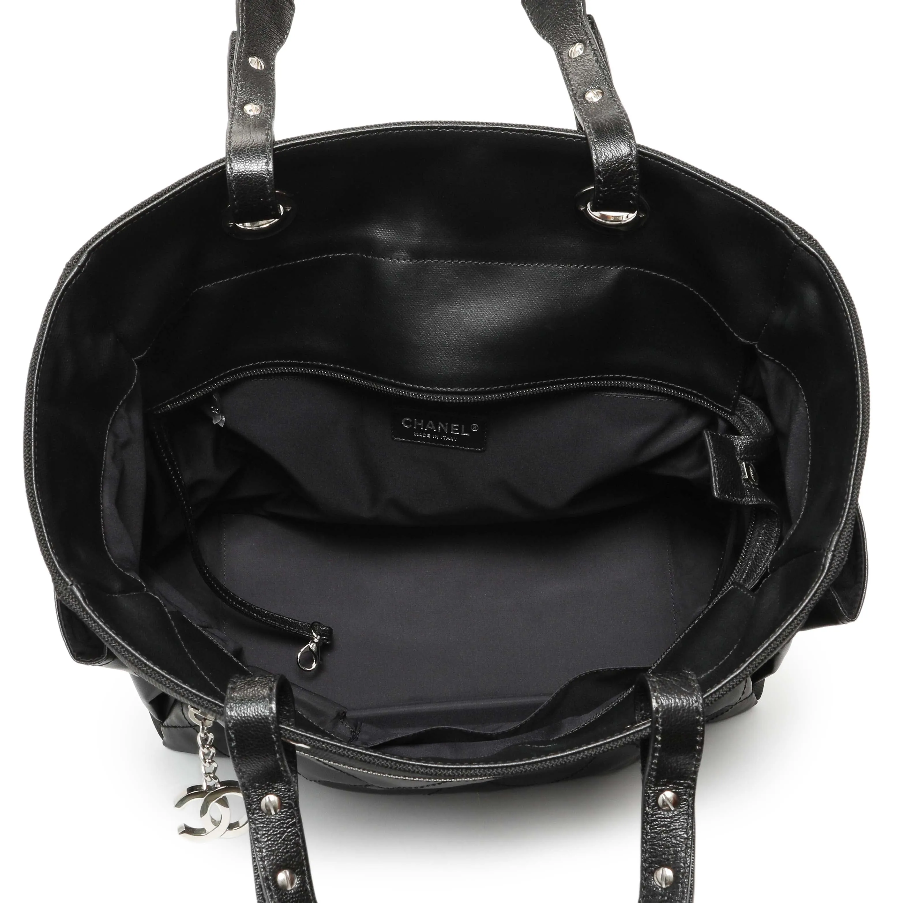 Chanel Black Coated Canvas Large Paris Biarritz Tote