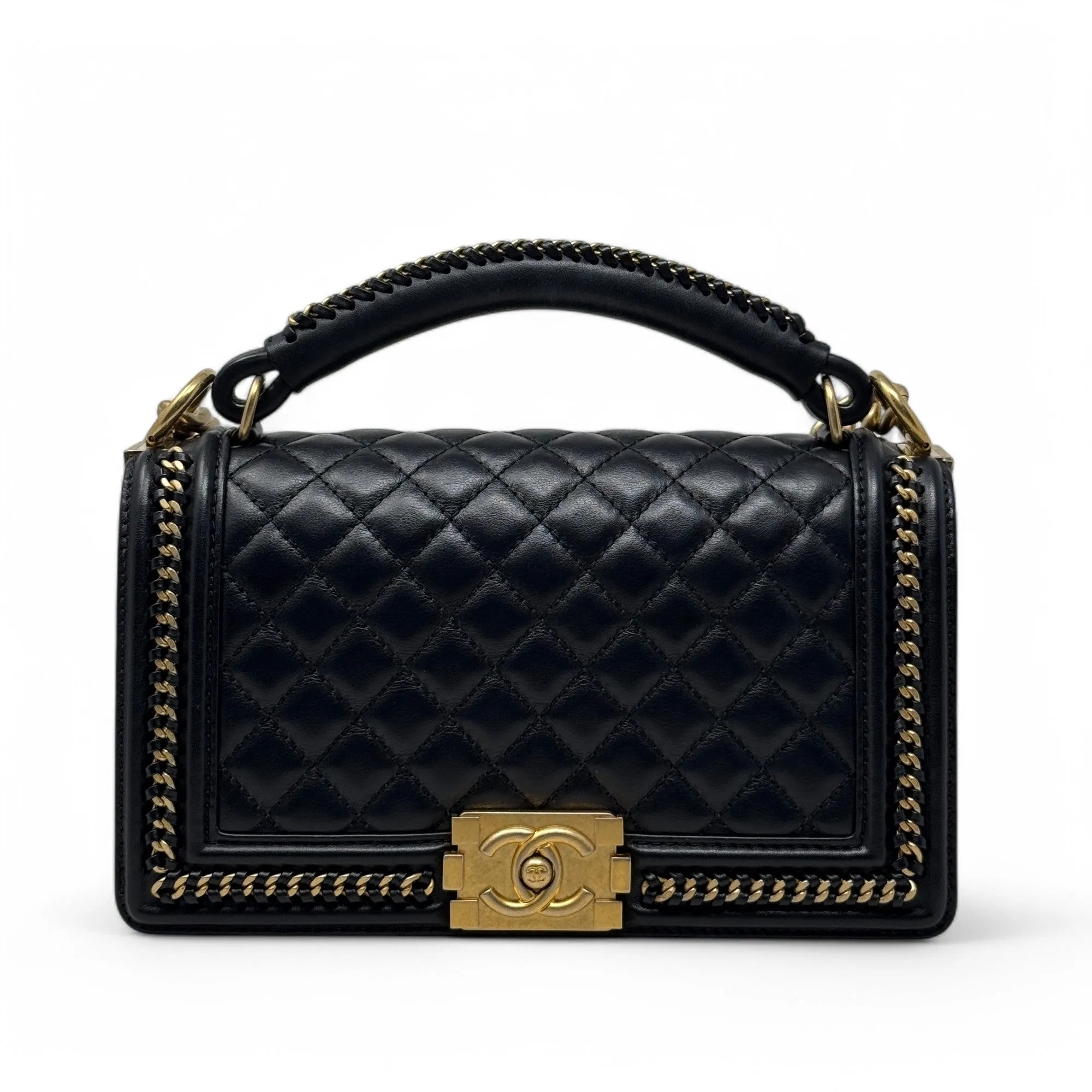 Chanel Black Medium Boy Top Handle