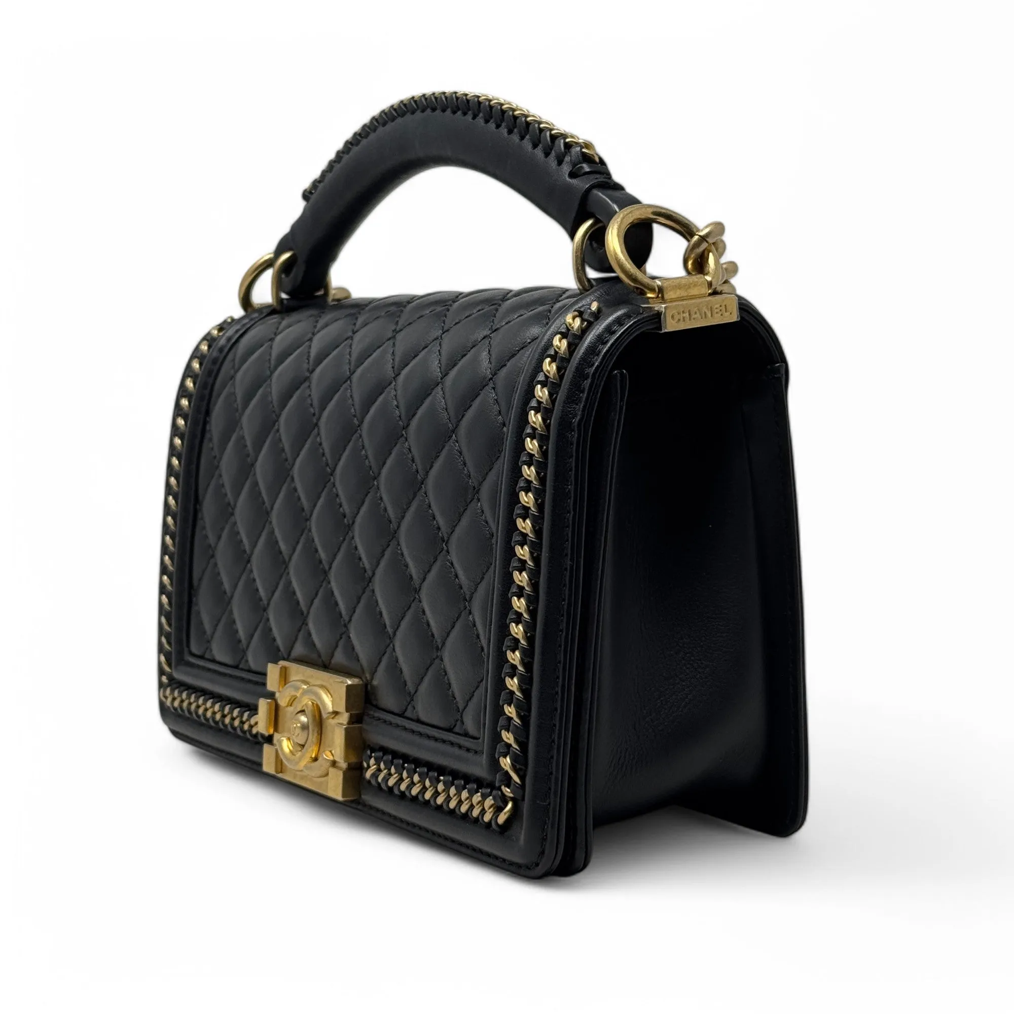 Chanel Black Medium Boy Top Handle