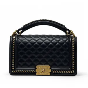 Chanel Black Medium Boy Top Handle