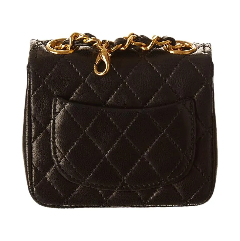 Chanel Black Micro Logo Pouch