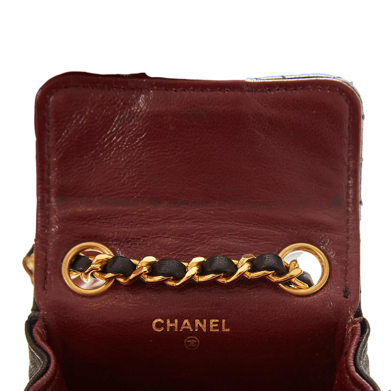 Chanel Black Micro Logo Pouch
