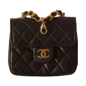 Chanel Black Micro Logo Pouch