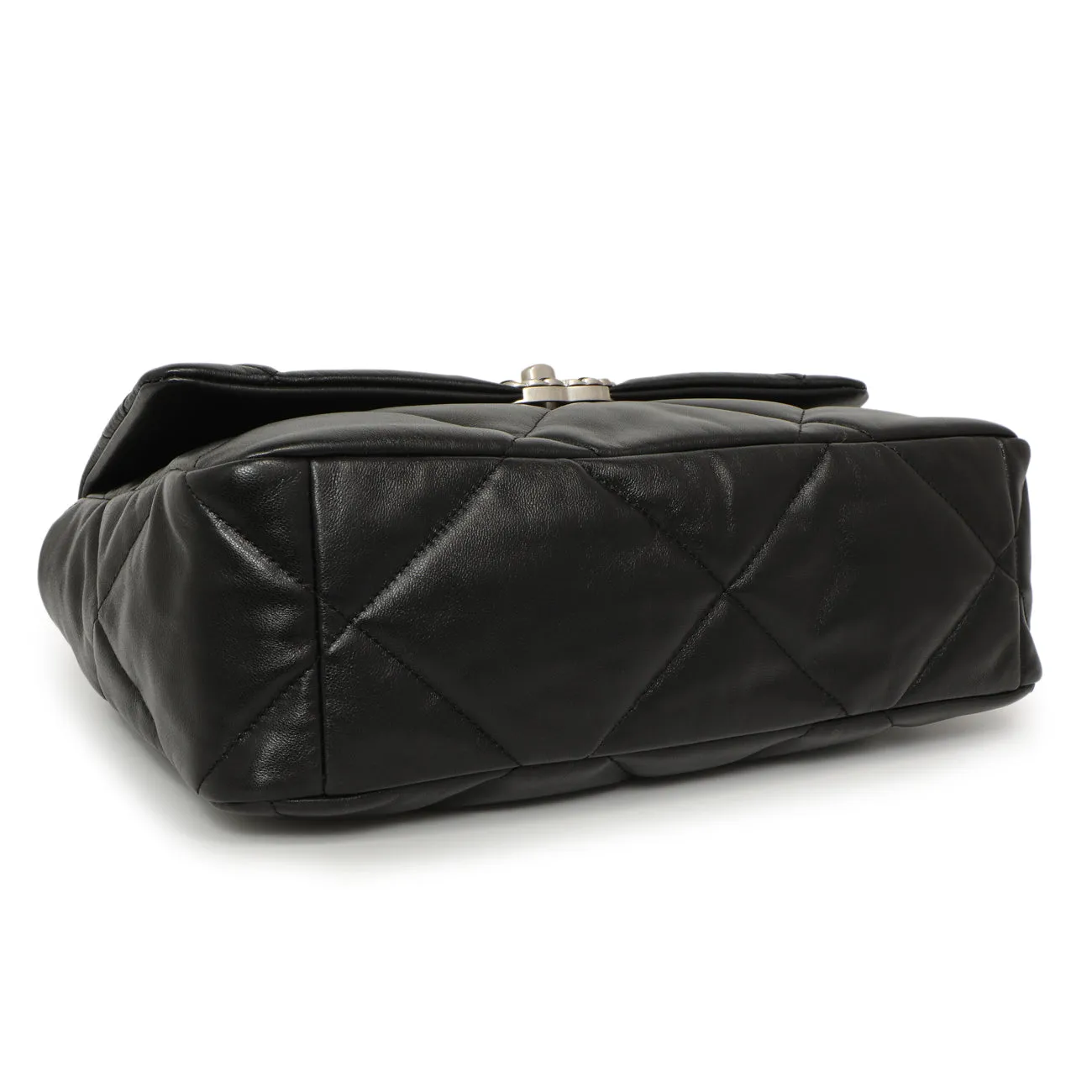 Chanel Black Quilted Lambskin Large 19 Flap