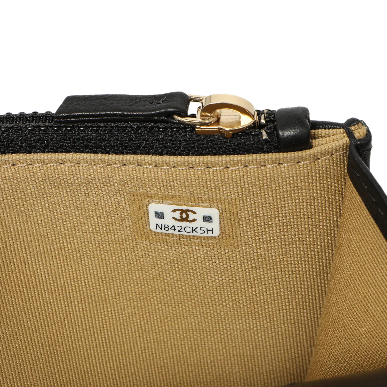Chanel Black Quilted Lambskin Pearl Crush Clutch with Chain