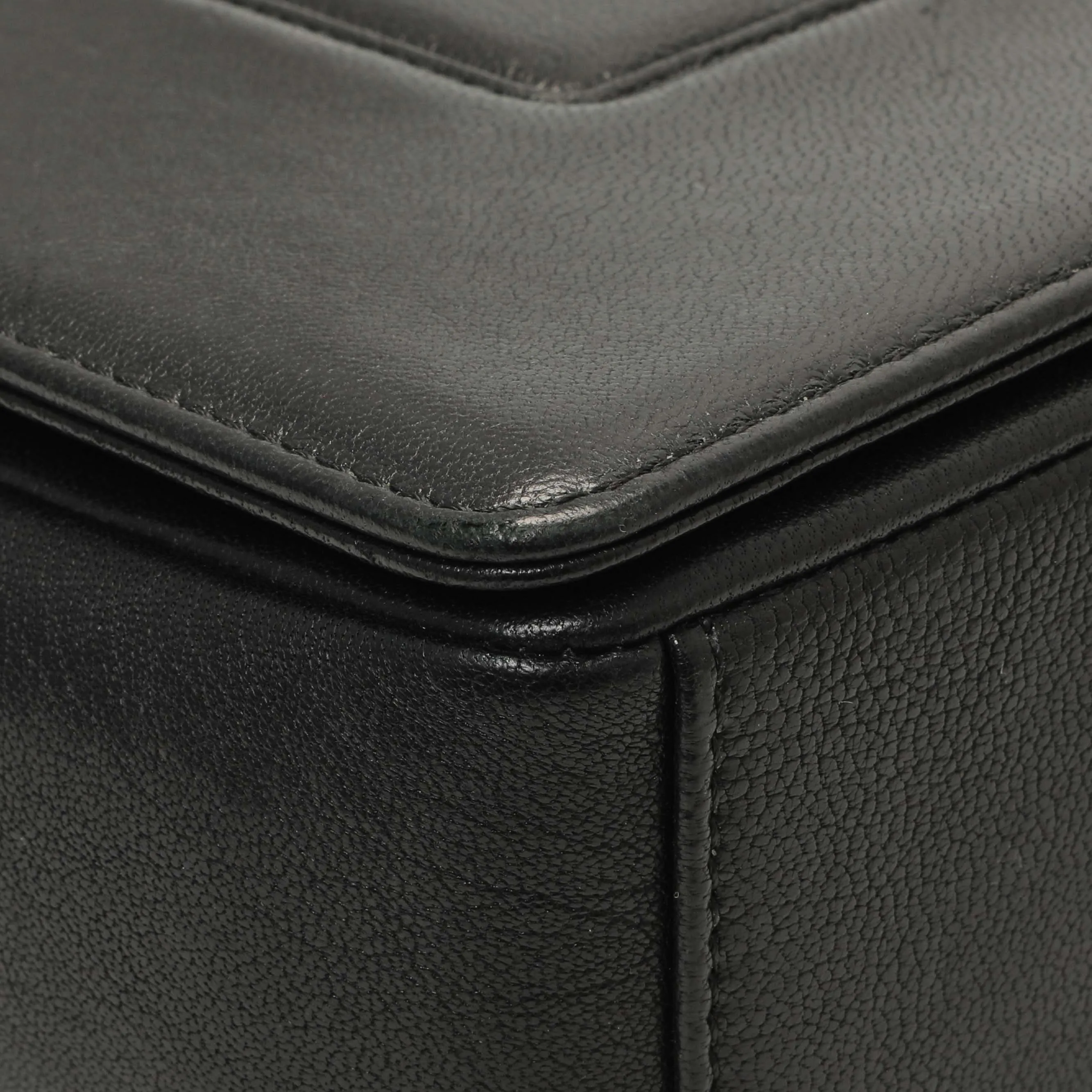 Chanel Black Sheepskin Medium Vintage Mademoiselle Flap
