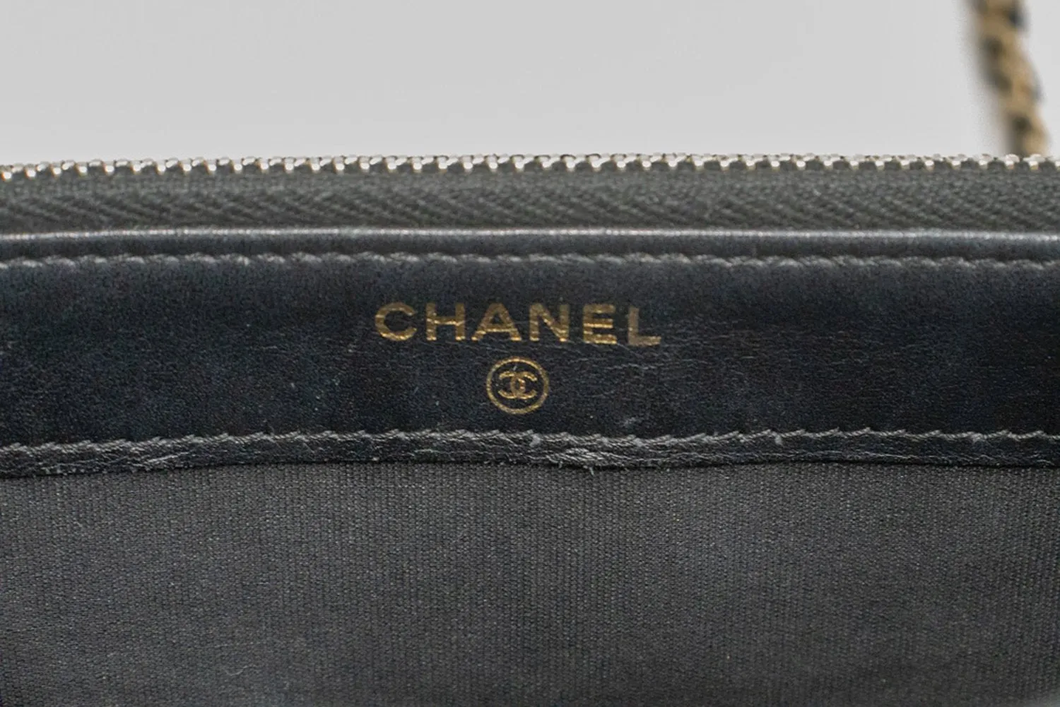 CHANEL Boy Black Caviar Wallet On Chain WOC Double Zip Shoulder n35