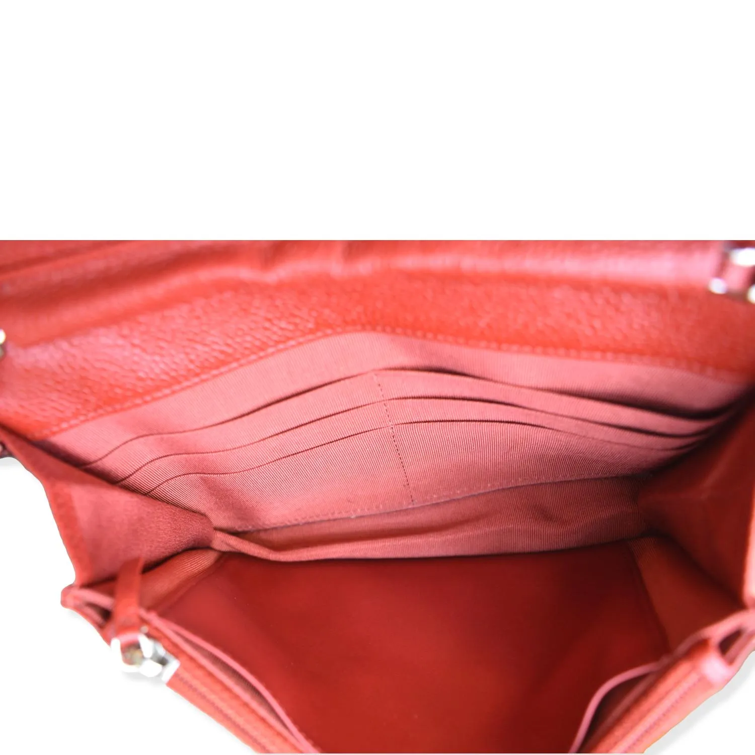 CHANEL CC WOC Caviar Leather Chain Crossbody Bag Red