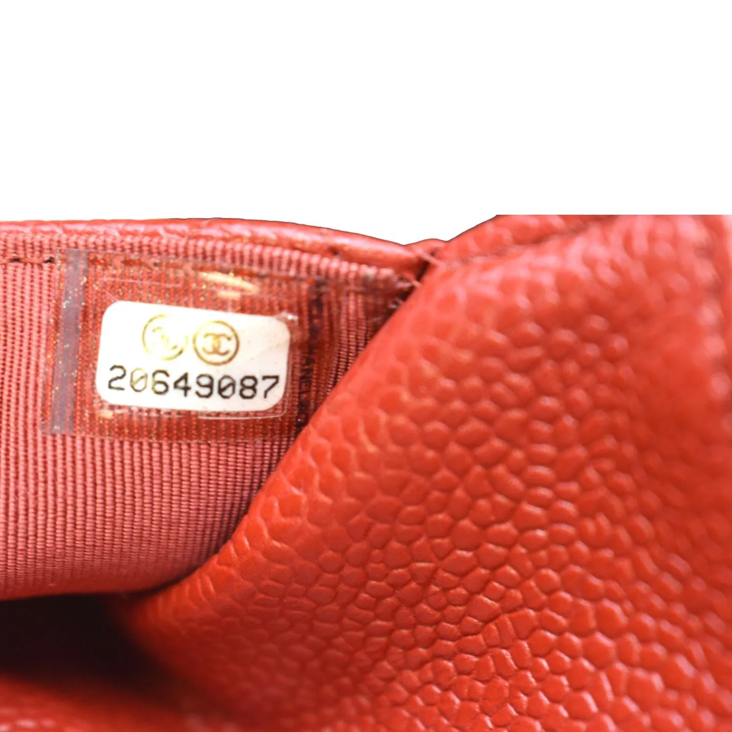 CHANEL CC WOC Caviar Leather Chain Crossbody Bag Red