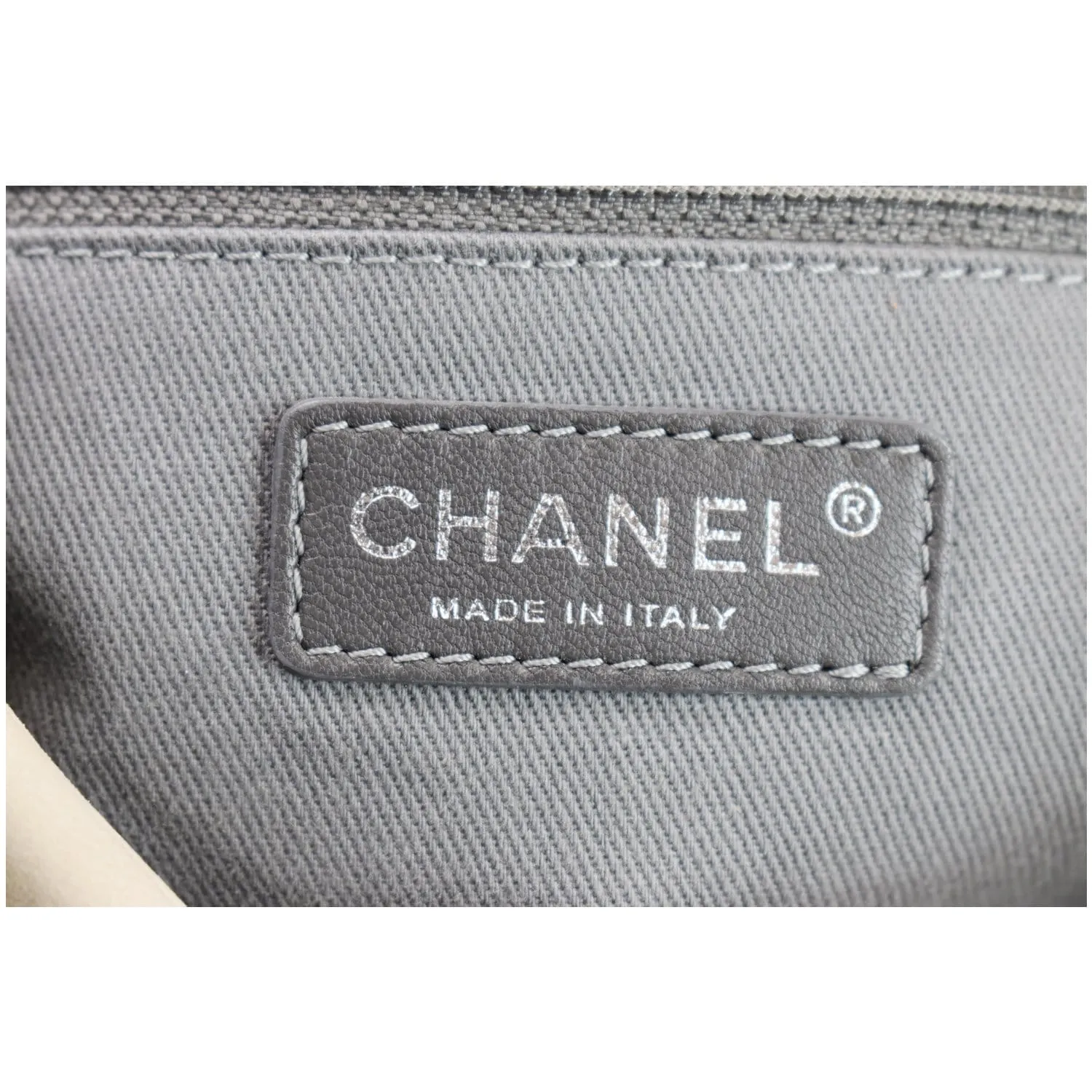 CHANEL Iridescent Calfskin Leather Crossbody Bag Beige