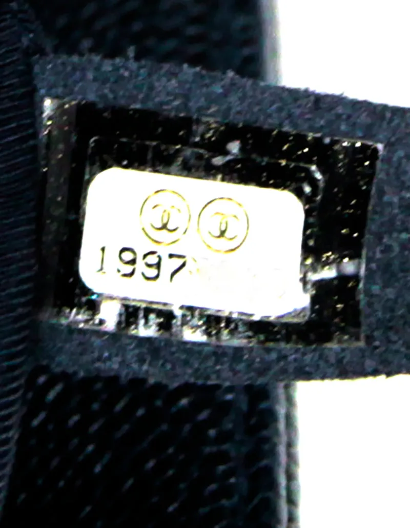 Chanel Navy Caviar Leather New Medium Boy Flap Bag