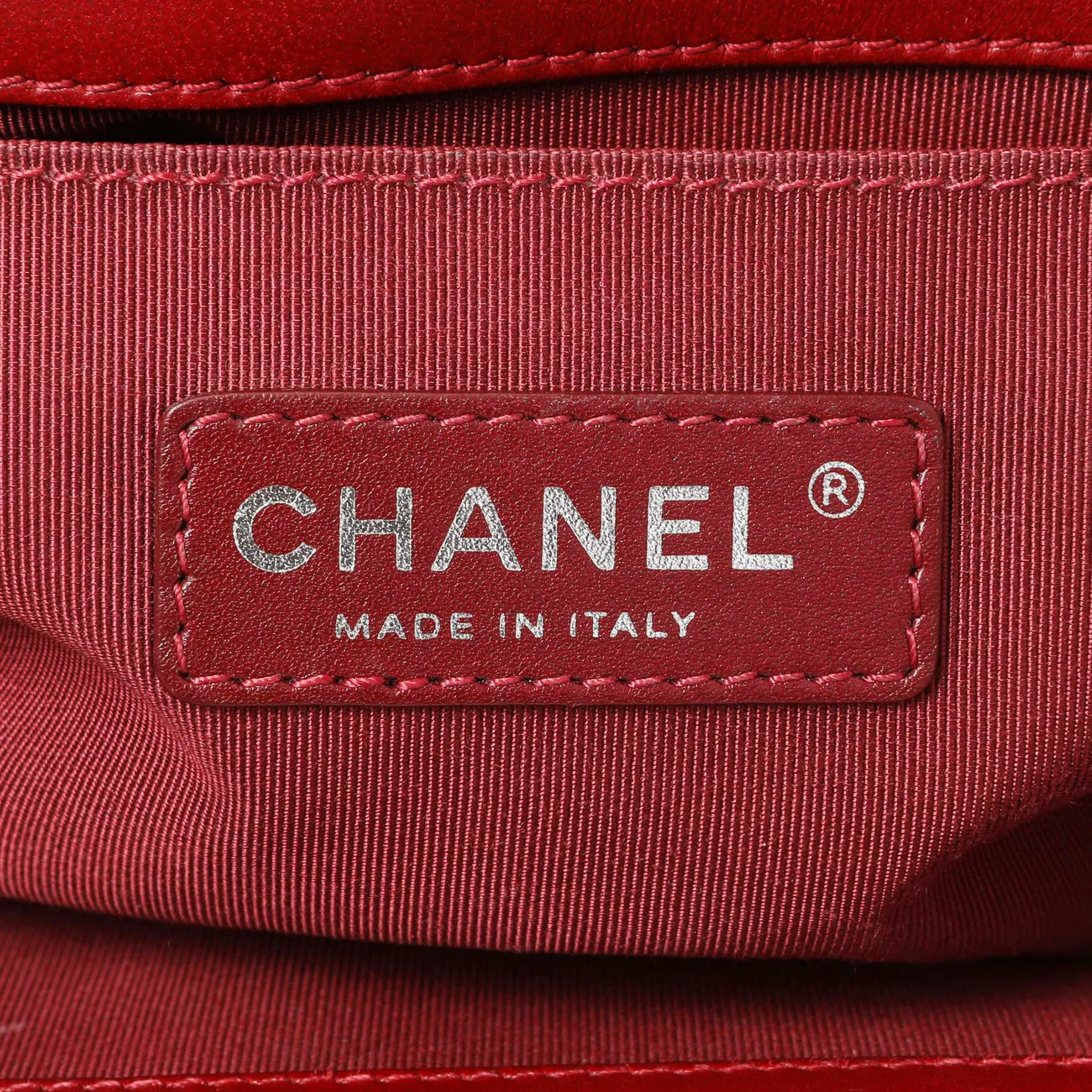Chanel Red Quilted Calfskin Medium Boy Flap