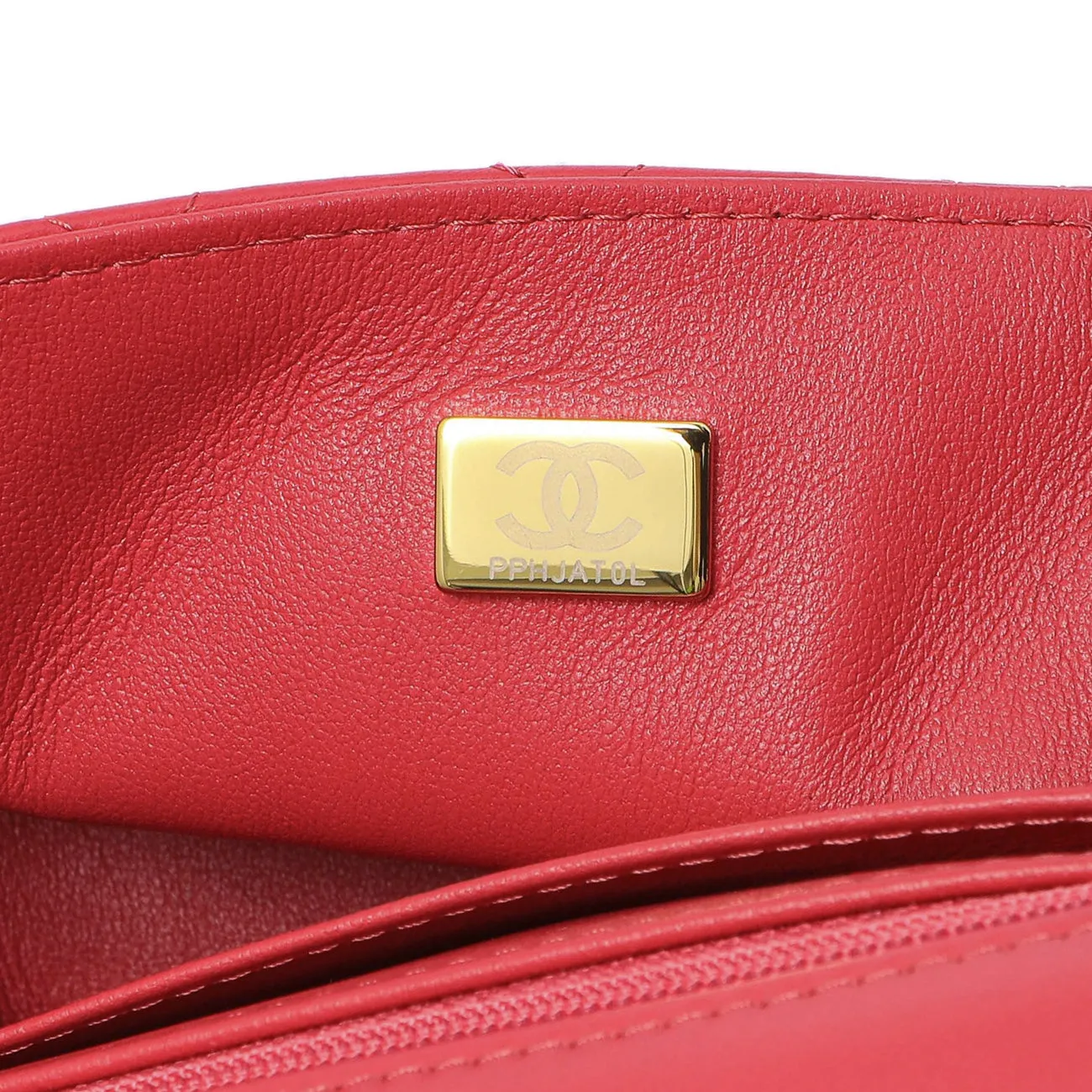 Chanel Red Quilted Lambskin Mini Square Flap
