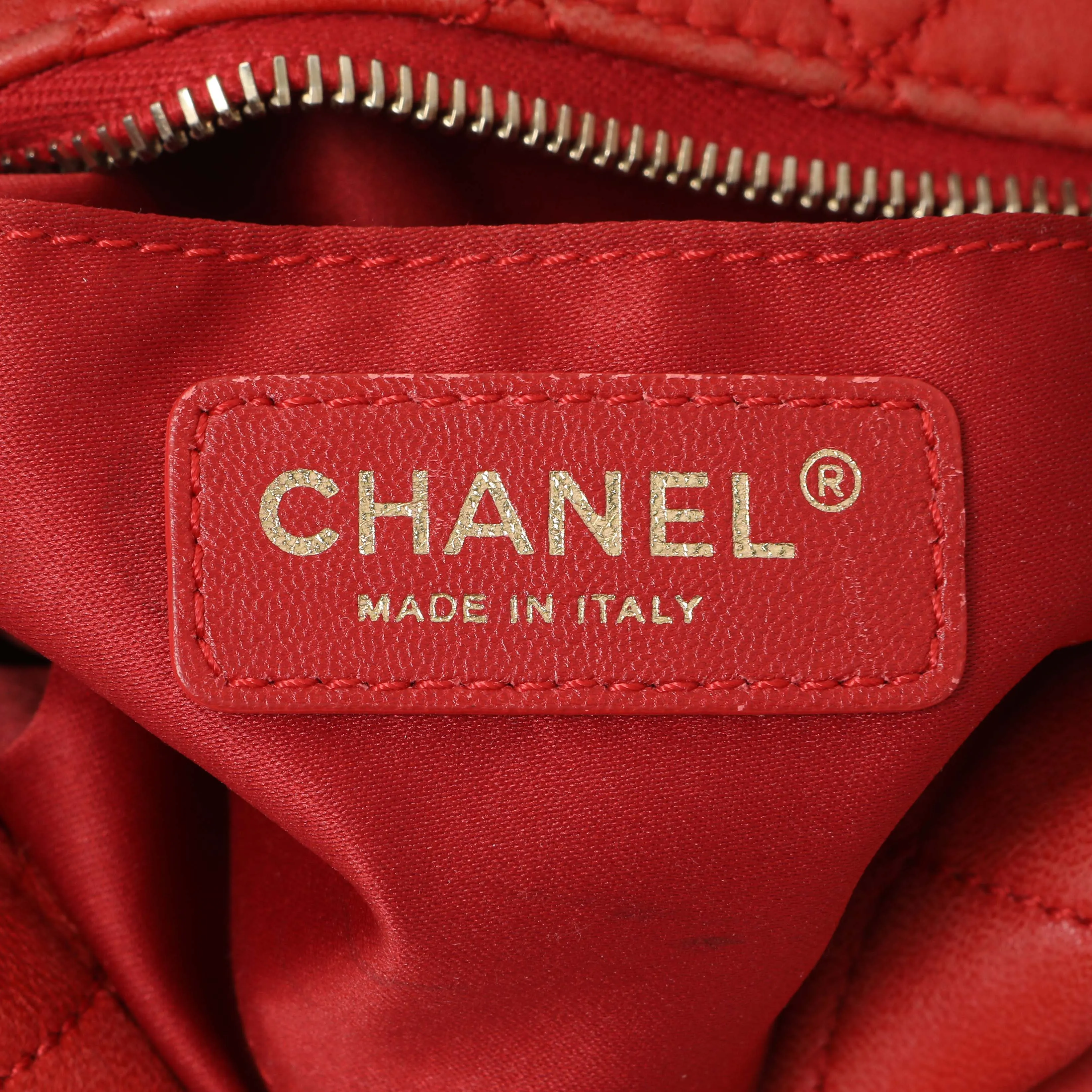 Chanel Red Quilted Lambskin Small Hobo