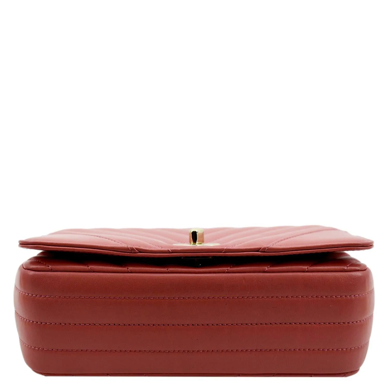 CHANEL Statement Flap Mini Quilted Chevron Crossbody Bag Pink