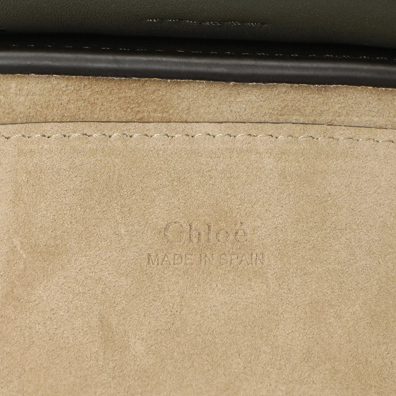 Chloe Deep Forest Calfskin Suede Mini Faye Bracelet Bag