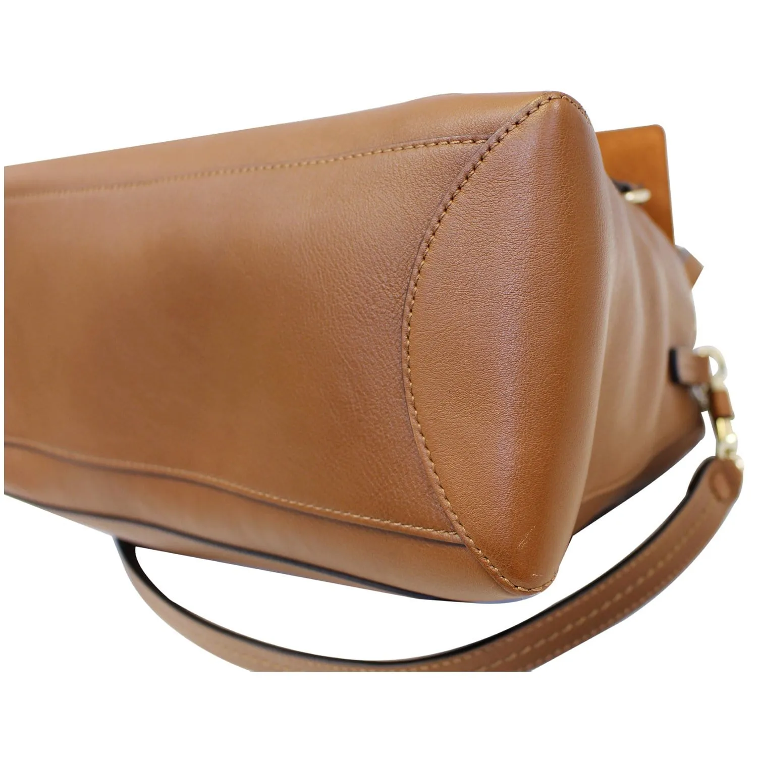 CHLOE Faye Day Mixed Flap Leather Medium Shoulder Bag Tan