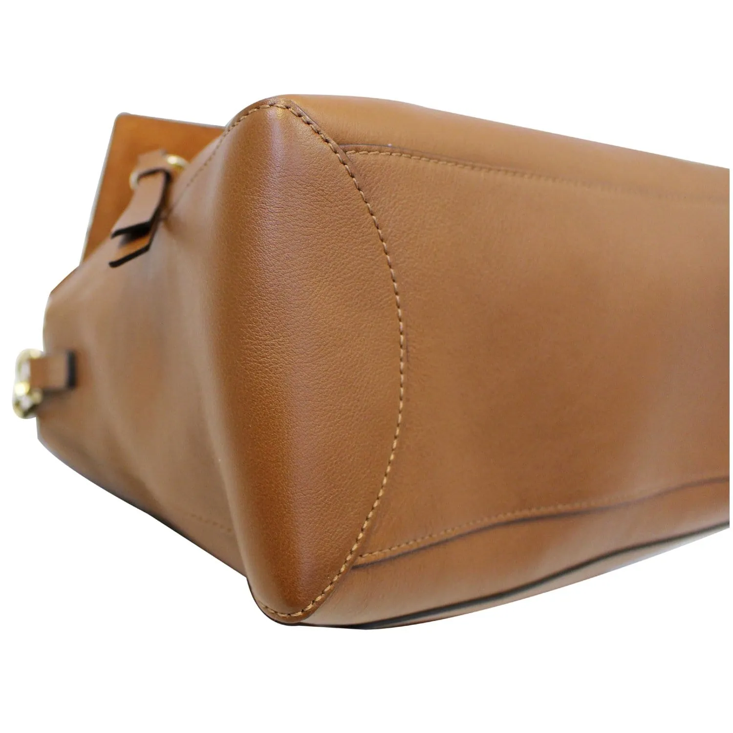 CHLOE Faye Day Mixed Flap Leather Medium Shoulder Bag Tan