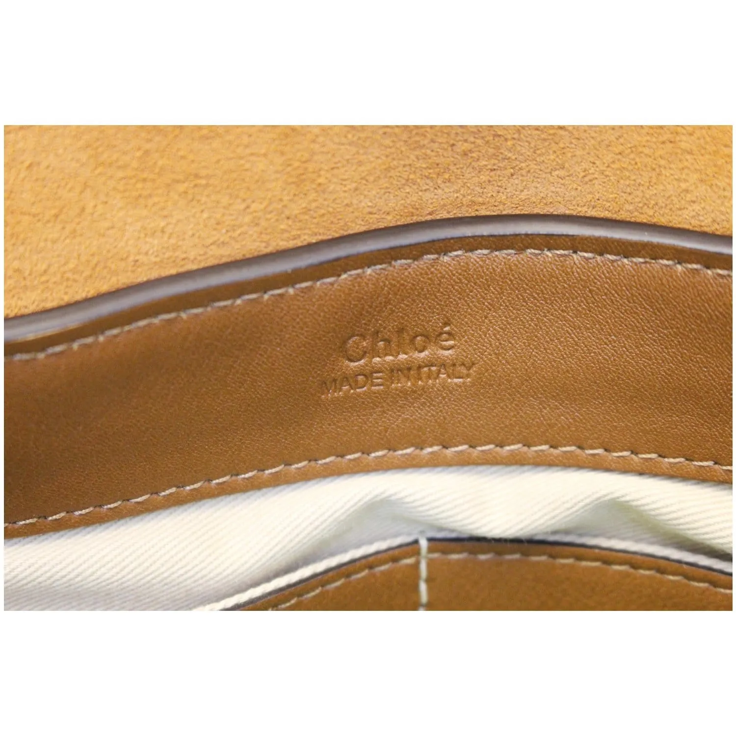 CHLOE Faye Day Mixed Flap Leather Medium Shoulder Bag Tan