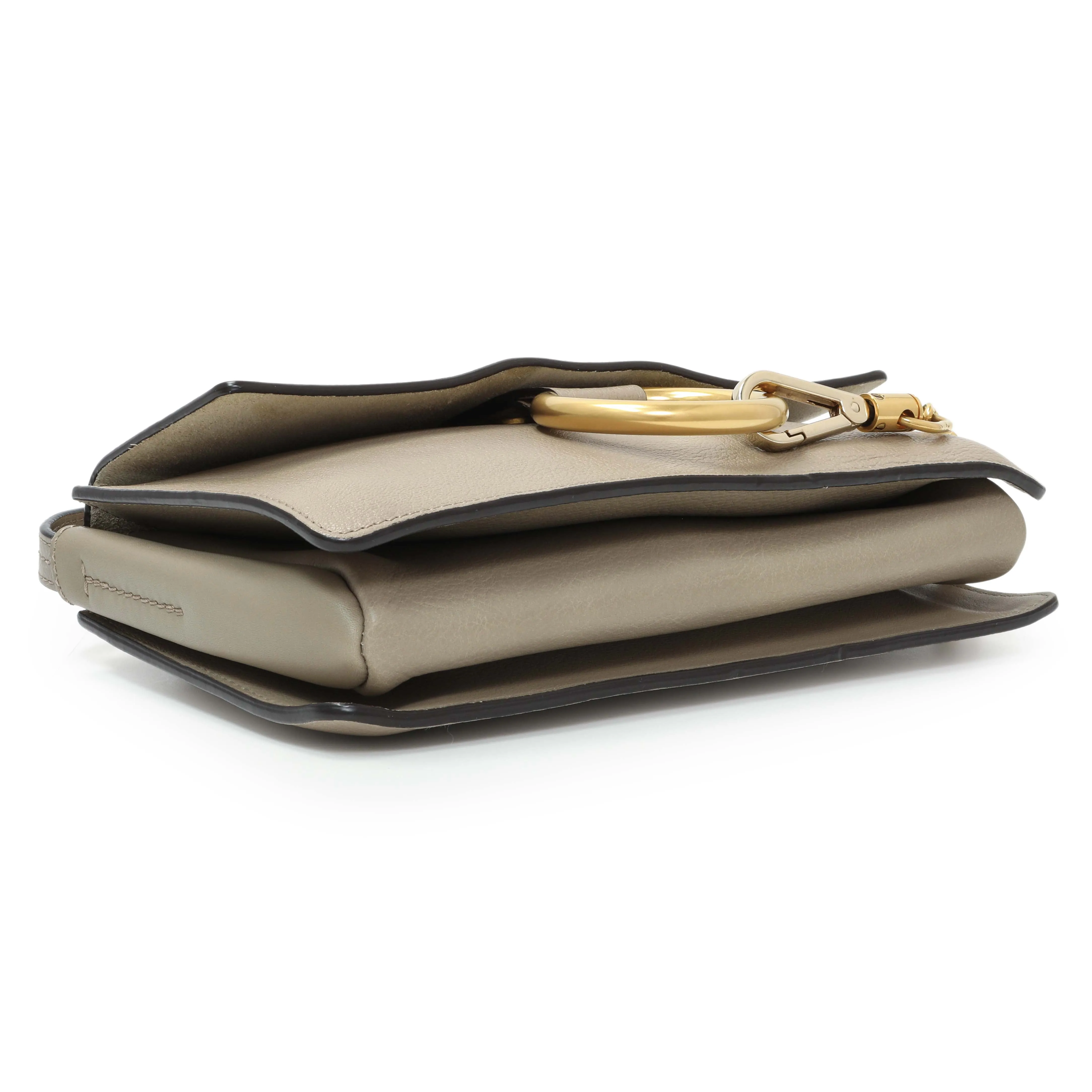 Chloe Motty Grey Grained Calfskin Small Faye Shoulder Bag
