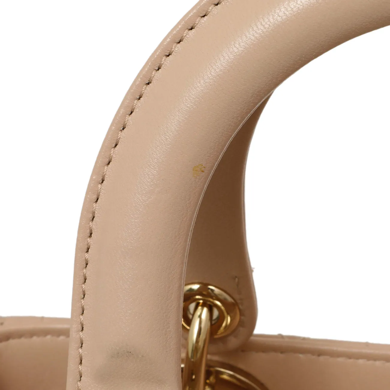Christian Dior Light Pink Lambskin Cannage Medium Lady Dior