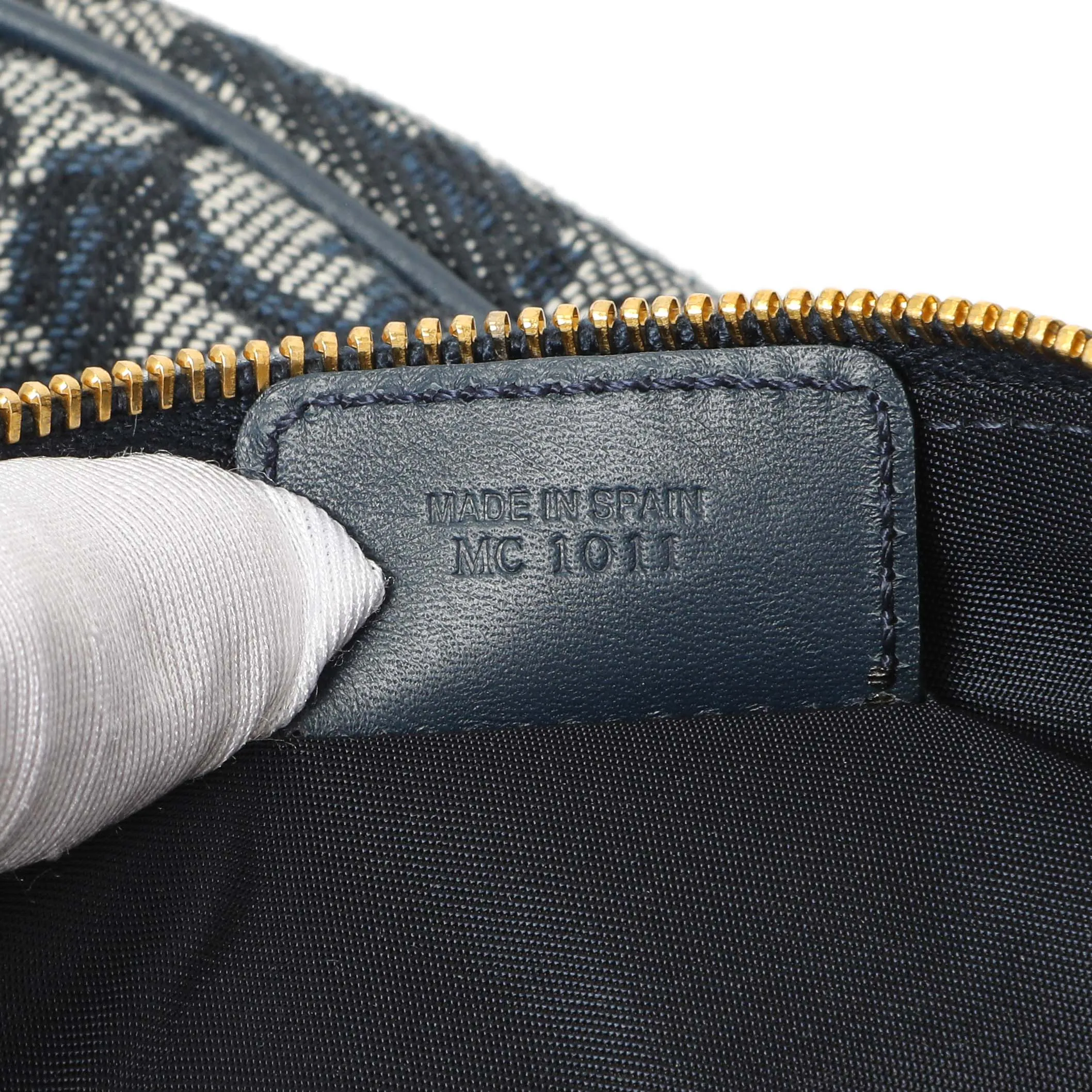 Christian Dior Navy Monogram Mini Saddle Pochette