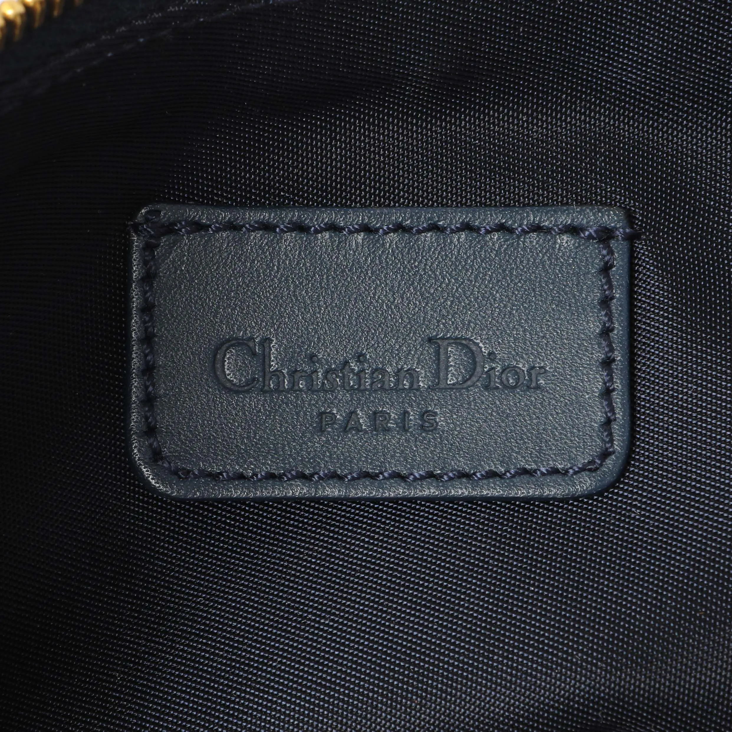 Christian Dior Navy Monogram Mini Saddle Pochette