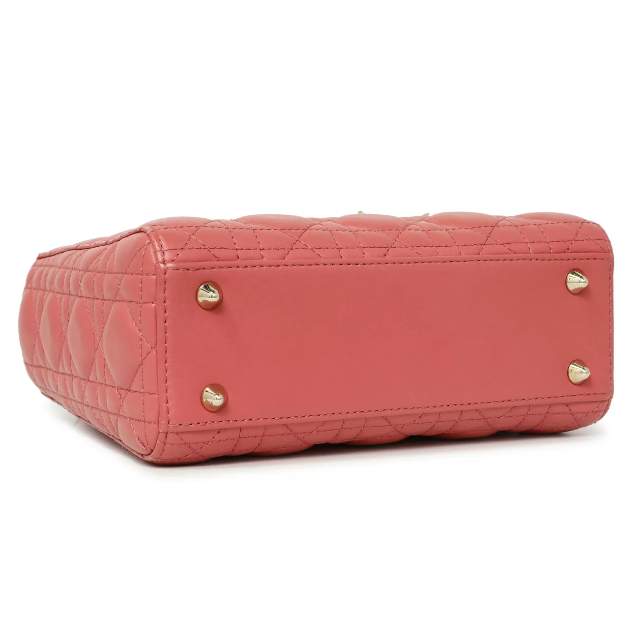 Christian Dior Pink Lambskin Cannage Small My ABCDior Lady Dior