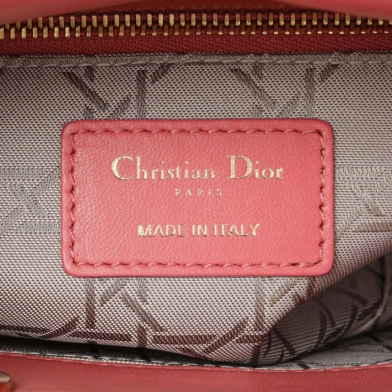 Christian Dior Pink Lambskin Cannage Small My ABCDior Lady Dior
