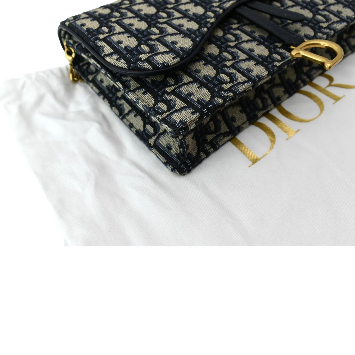 Christian Dior Saddle Oblique Jacquard Pouch Crossbody Bag Multicolor