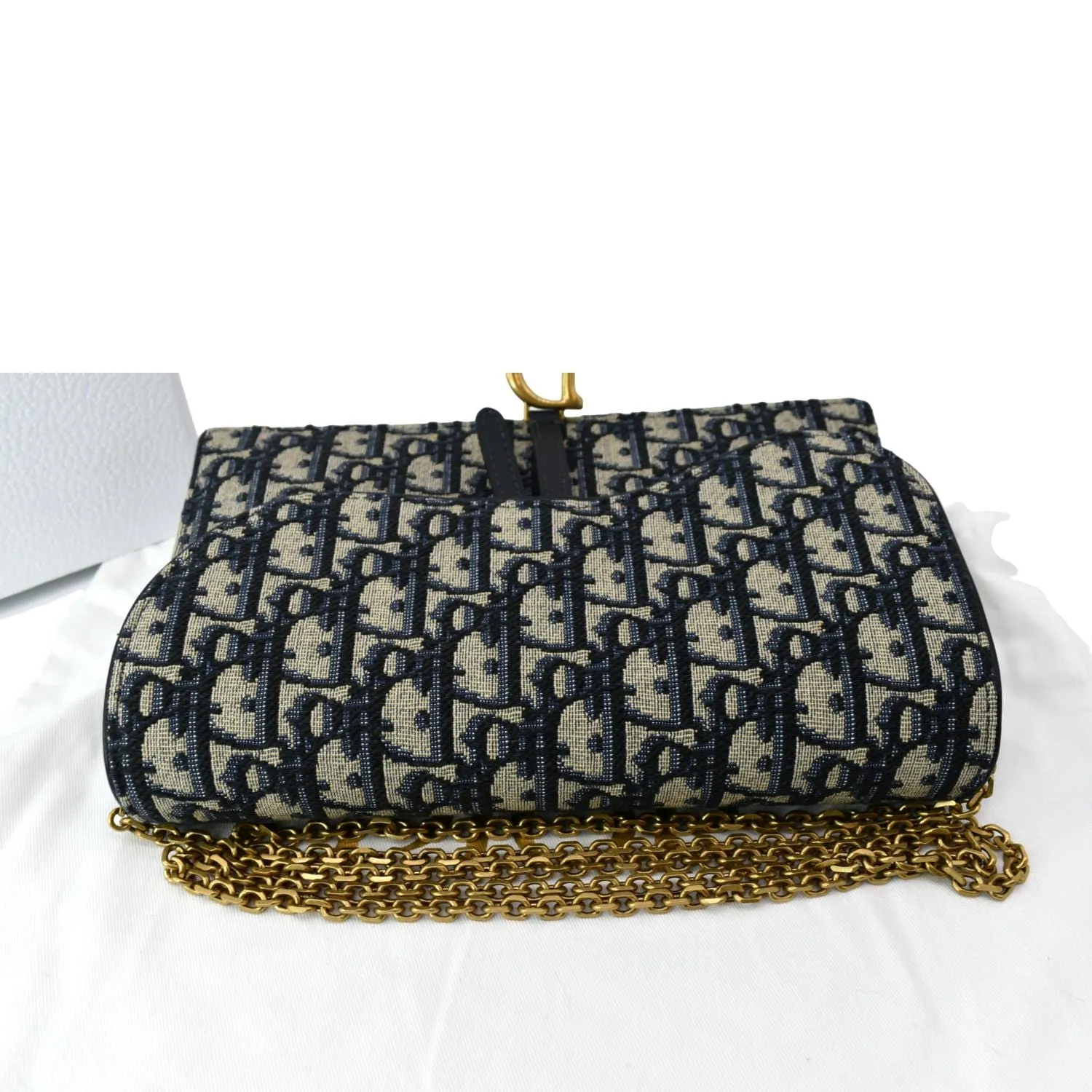 Christian Dior Saddle Oblique Jacquard Pouch Crossbody Bag Multicolor