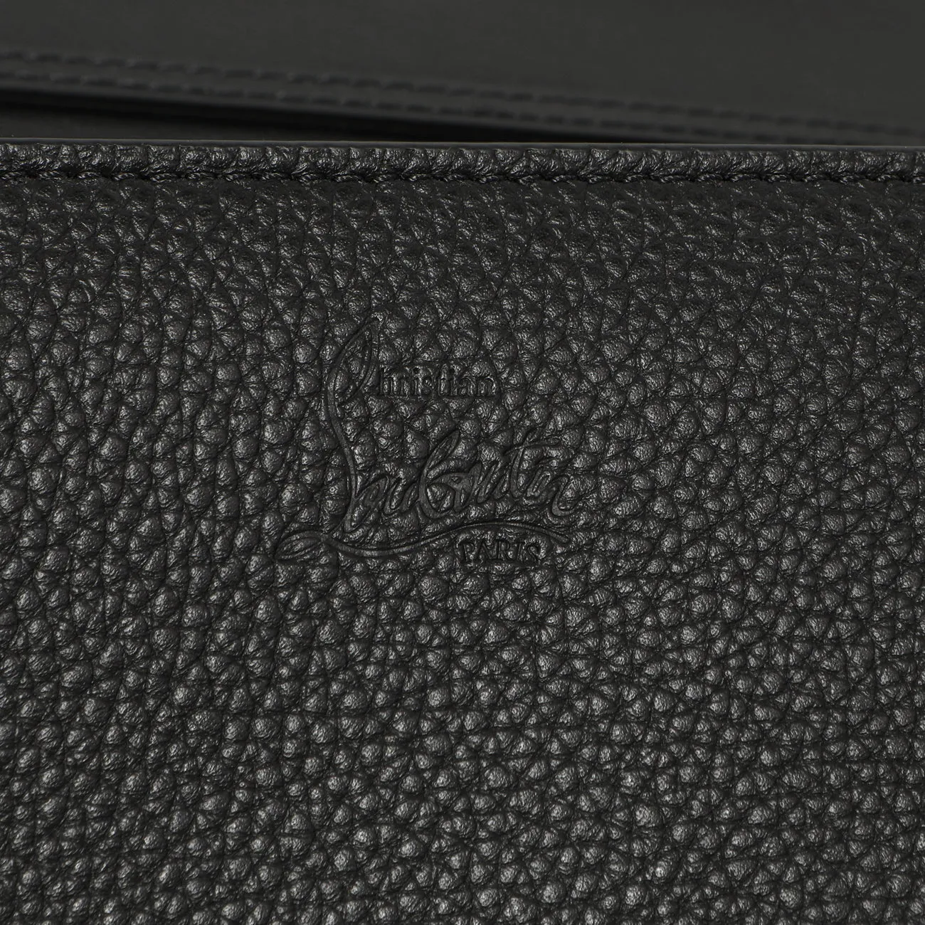 Christian Louboutin Black Calfskin Spikes Loubinthesky Paloma Clutch