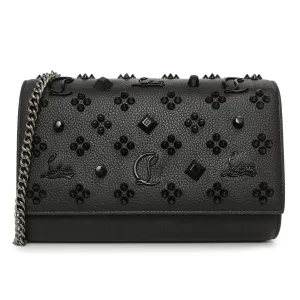 Christian Louboutin Black Calfskin Spikes Loubinthesky Paloma Clutch