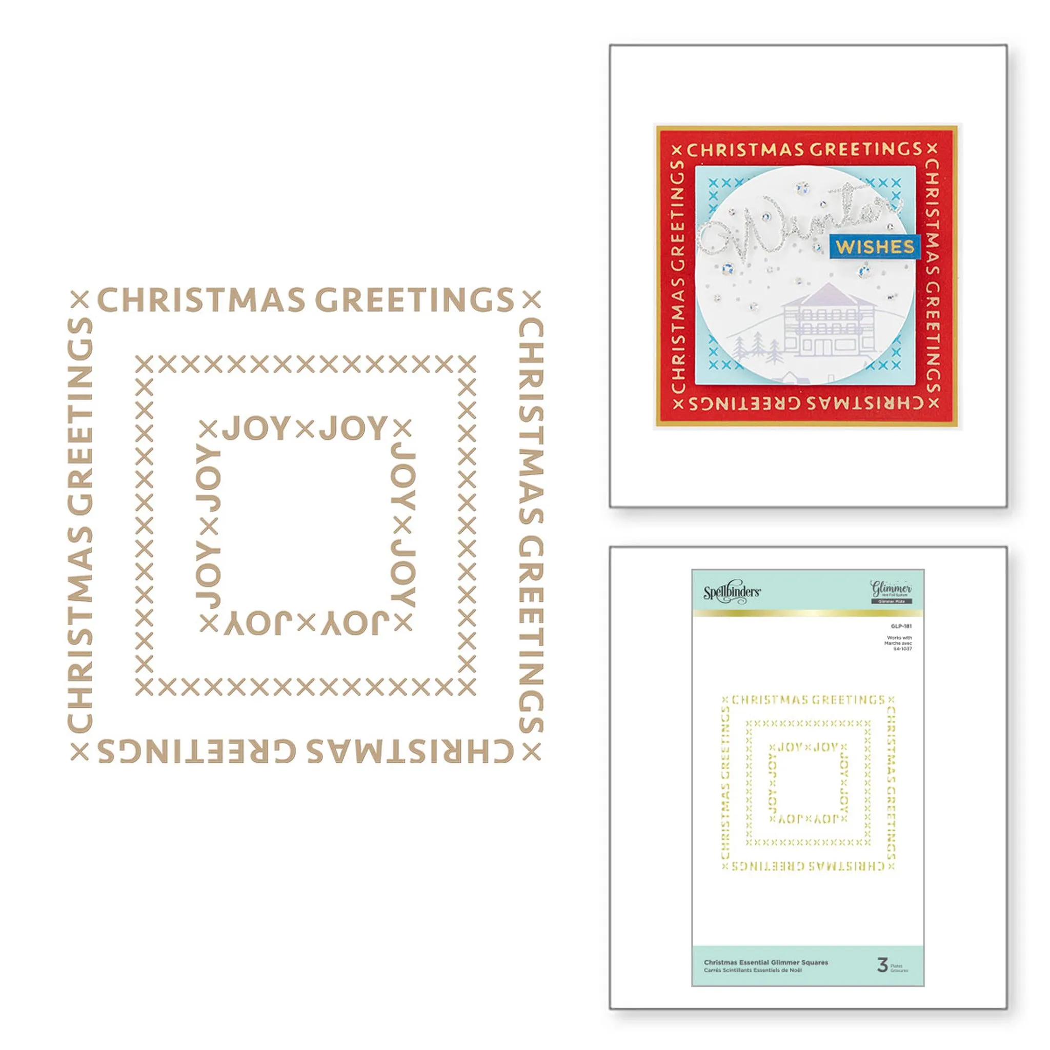 Christmas Essential Glimmer Squares GLP-181