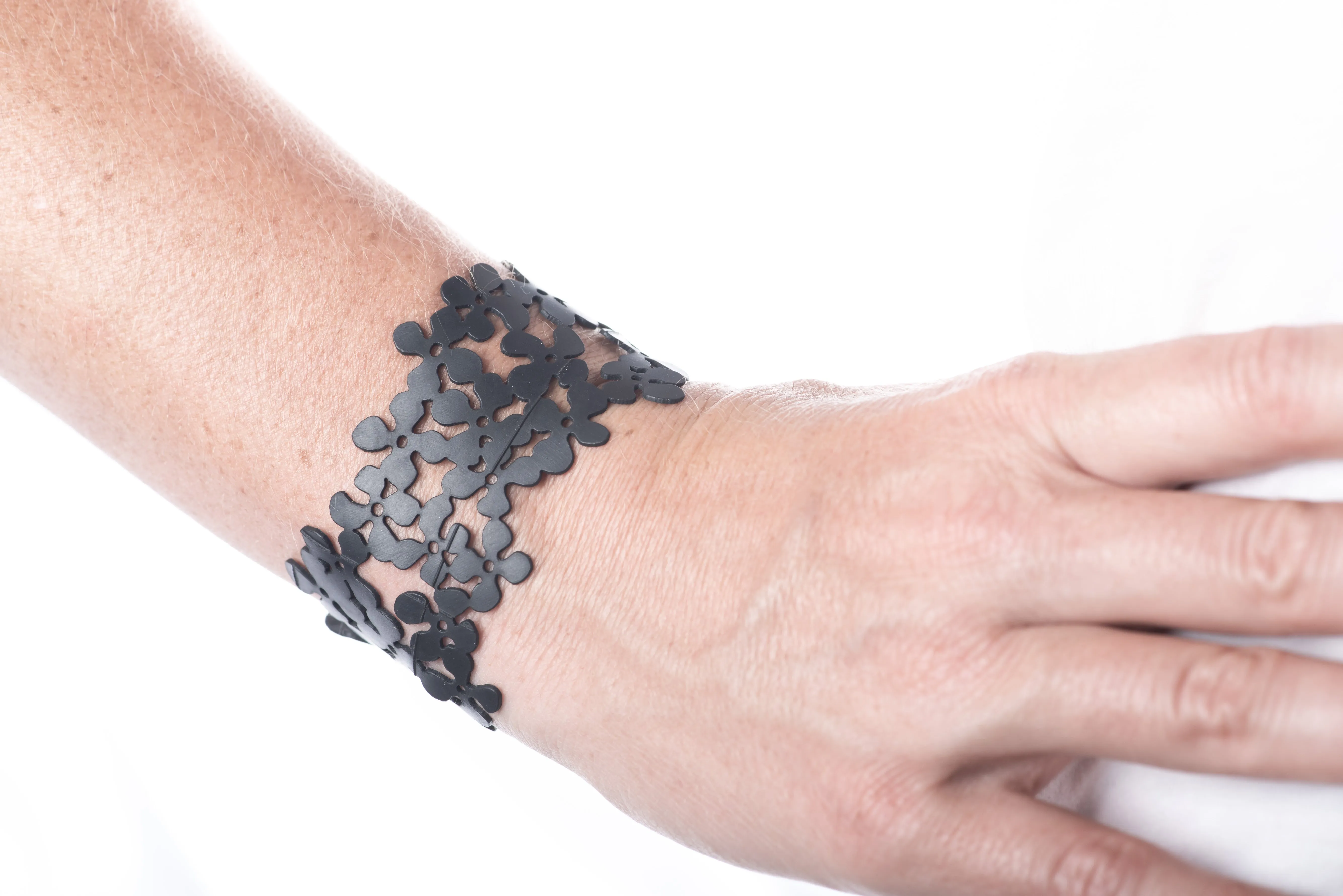 Cluster Flower Rubber Bracelet