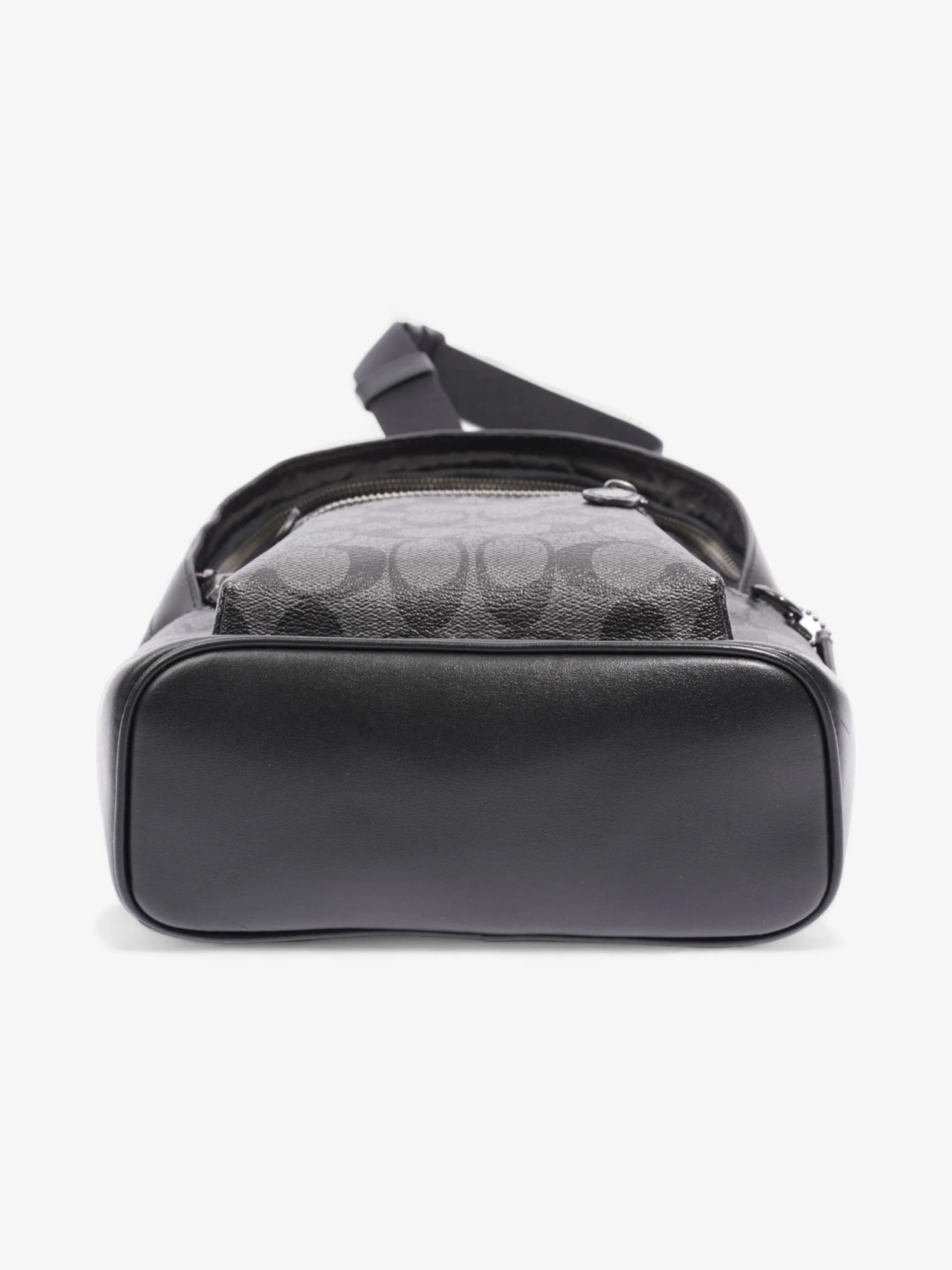 Coach West Pack Black Signature Canvas Coated Canvas
