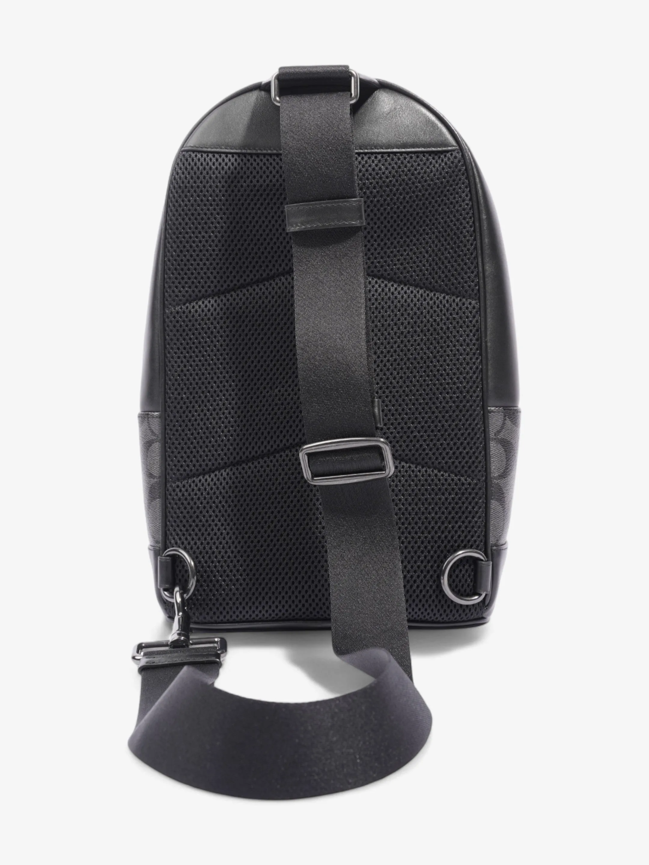Coach West Pack Black Signature Canvas Coated Canvas