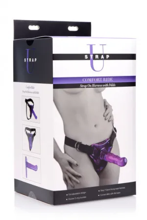 Comfort Ride Strap on Harness With Purple