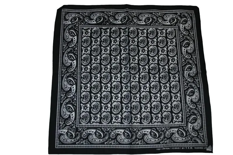 Copy of Square Black Patterned Bandana