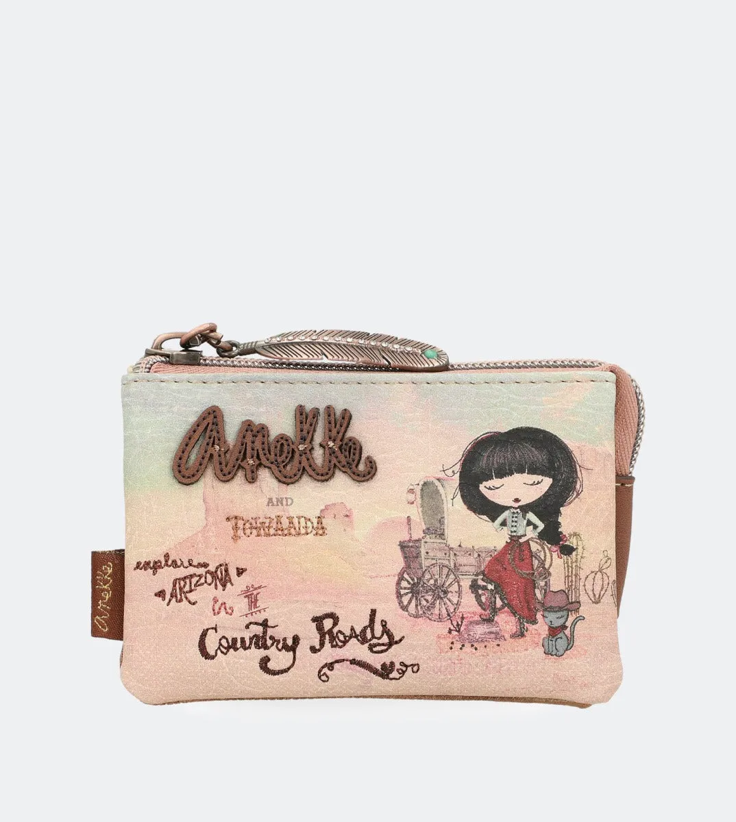 Country triple compartment purse