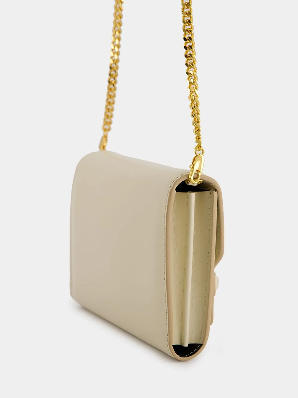 Cream Logo Crossbody Bag