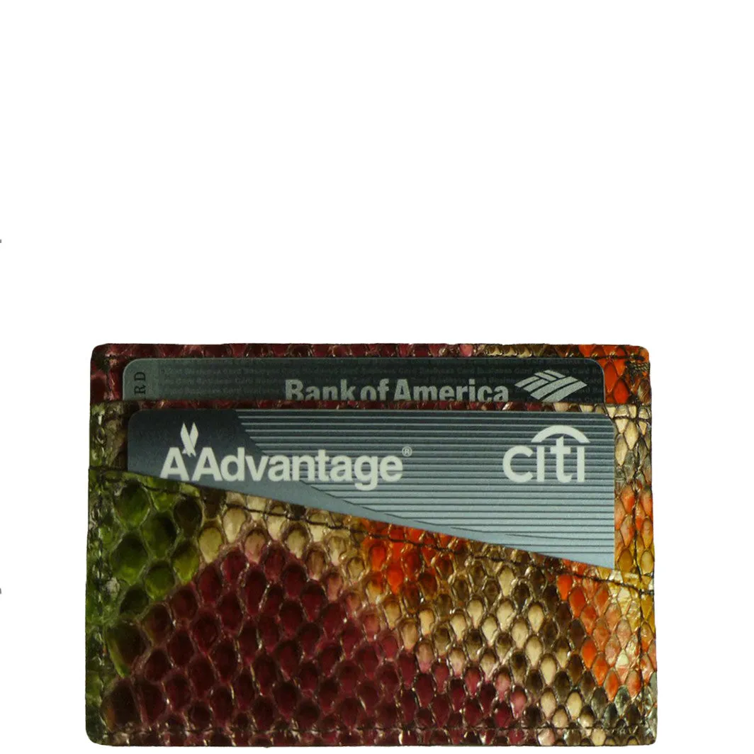 Credit Card Holder in Snakeskin