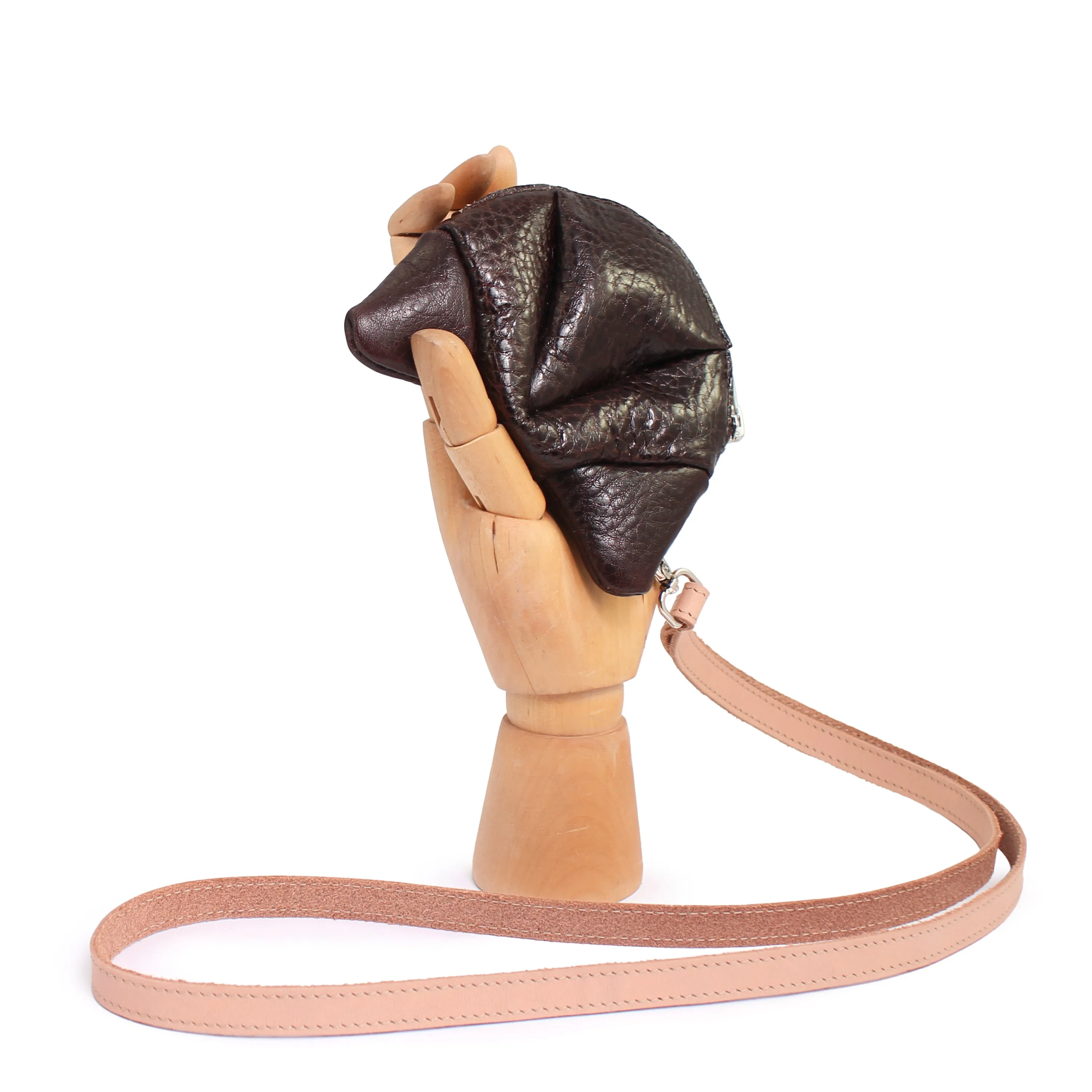 CROISSANT Coincase Strap   Crack Brown