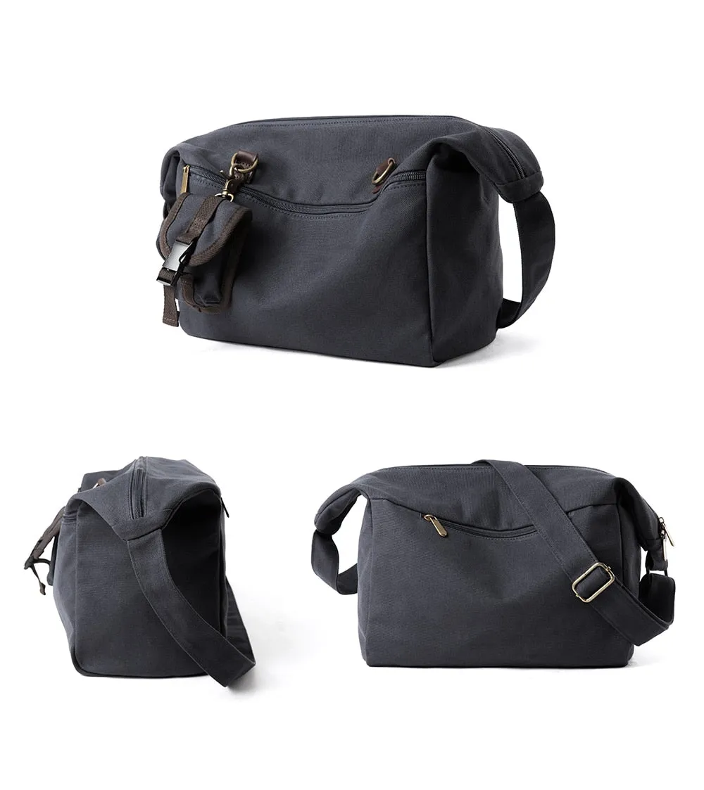 Cross Town Messenger Bag Essentials Bag Crossbody Bag - Dark Blue Canvas