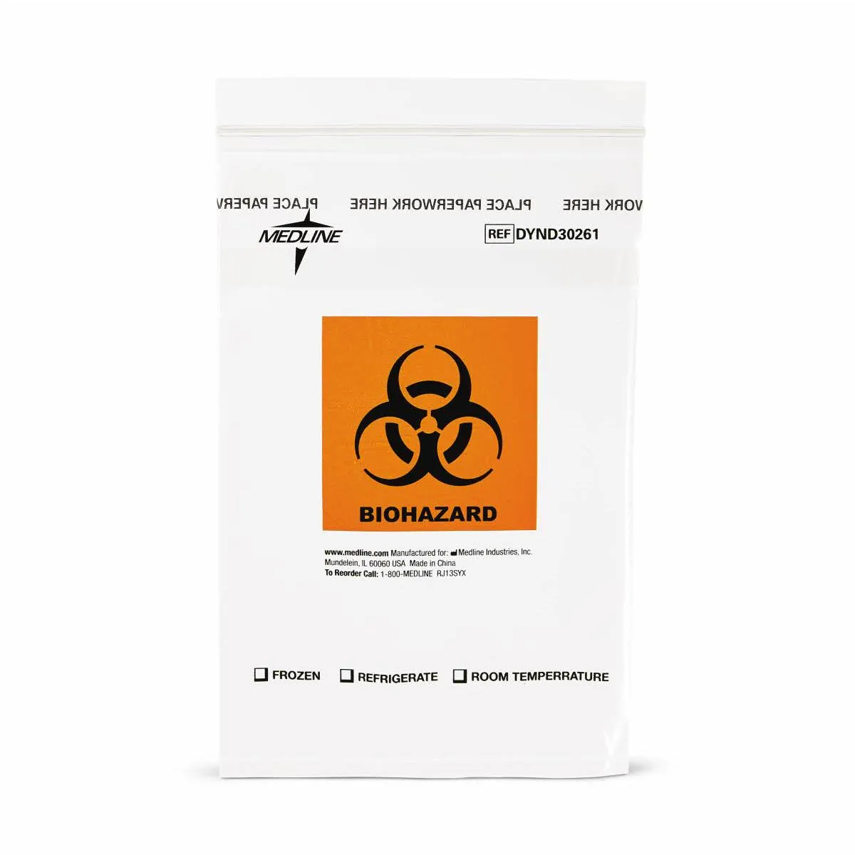 CS/1000 ZIP-STYLE BIOHAZARD SPICIMEN BAGS 6" X 9"