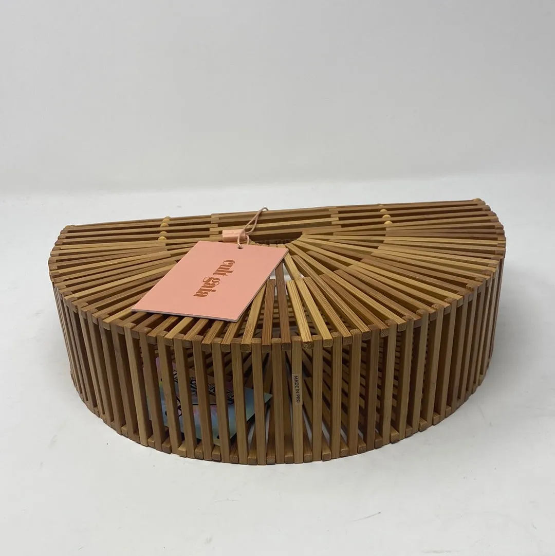 Cult Gaia Ark Small Top Handle Wooden Bamboo Bag