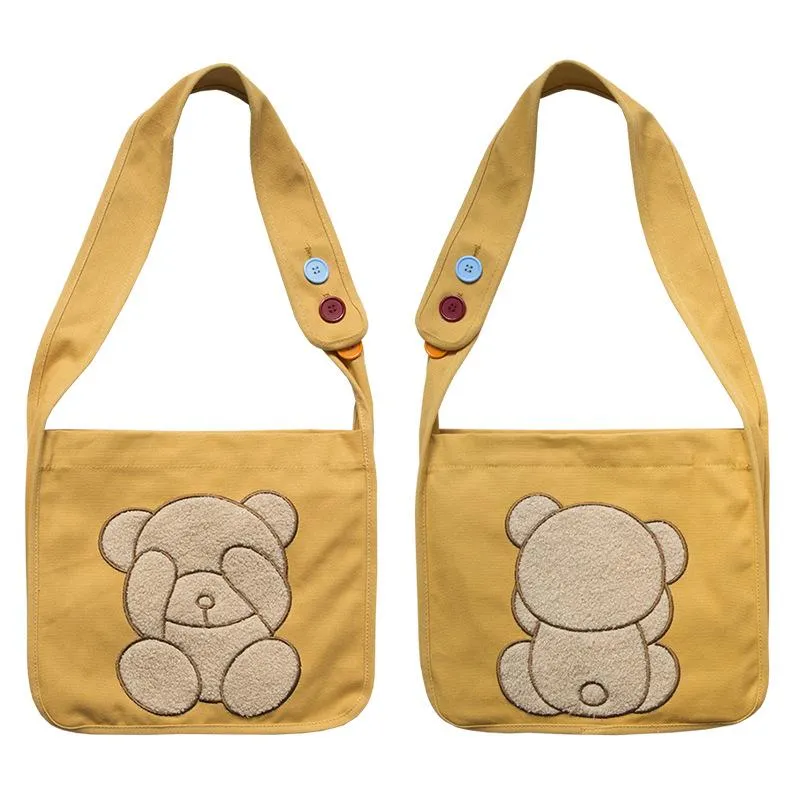 CUTE EMBROIDERY LOVELY BEAR SHOULDER BAG UB2621